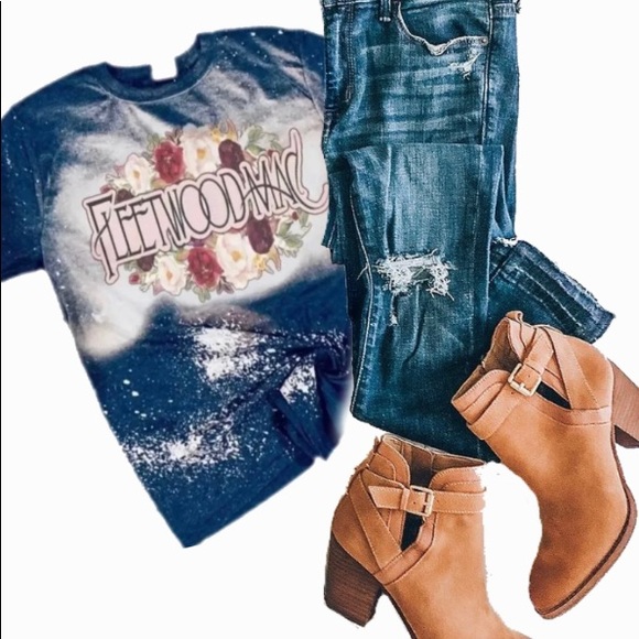 Fleetwood Mac bleached tshirt - Picture 1 of 2